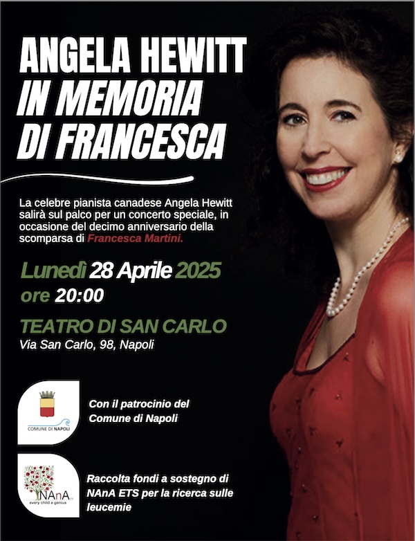 Locandina concerto a Napoli di Angela Hewitt